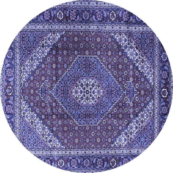 Ahgly Company Indoor Round Persian Blue Traditional Area Rugs, 5' Round
