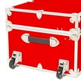 thumbnail image 2 of Rhino Trunk & Case XXL Leather Embossed Vinyl Trunk with Removable Wheels, College, Home & Office Storage 36"x18"x18" (Red), 2 of 5