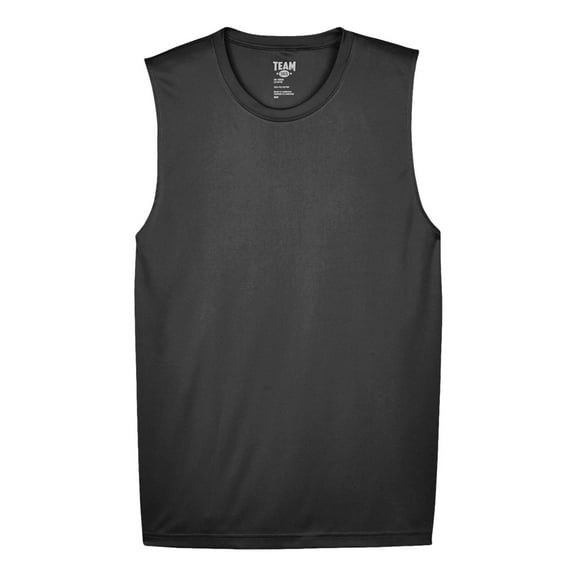 Team 365 TT11M Men's Zone Performance Muscle T-Shirt-Black-2XL