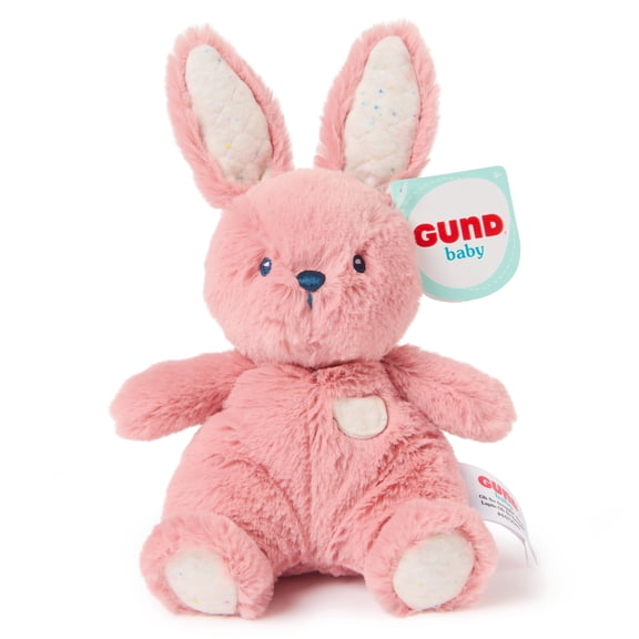 Baby GUND Oh So Snuggly Littles Bunny Rabbit, Small Stuffed Animals, Bunny Stuffed Animal, Plush Toys for Infants and Toddlers, Pink, 7β