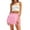 Pink, variant on Dvprdro Women's Casual Loose Solid Multi-layer Cake Lace Stacked Shorts Skirts Spicy Girl Mini Skirt Black Sizes XL