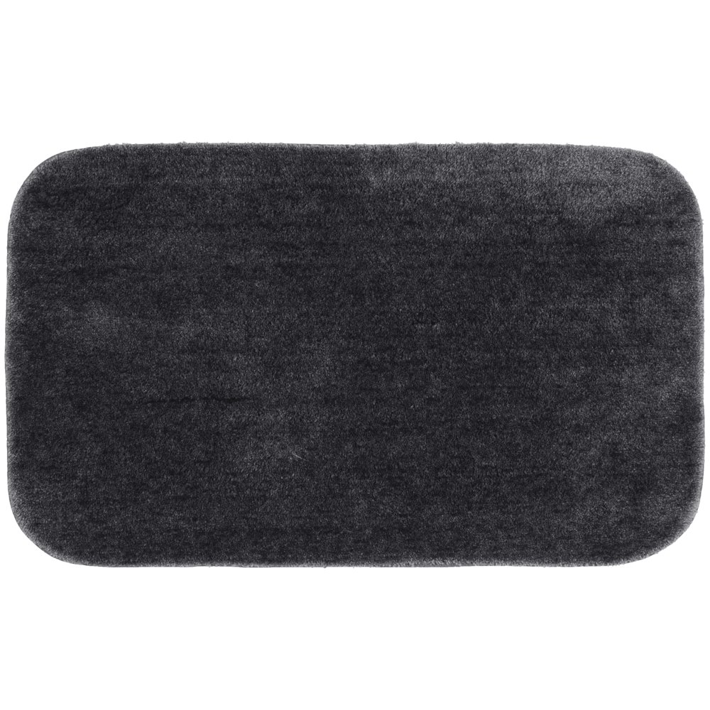 Traditional Soft and Plush Nylon Washable Bath Rug Dark Gray, 24"x40