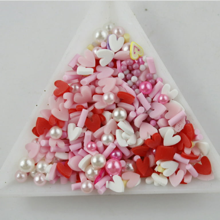 Pink Polymer Clay Sprinkles, Polymer Nail Art Sprinkles