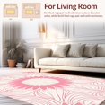 thumbnail image 2 of ODIKA 3'x5' Machine Washable Non-Slip Area Rug, Floral Bloom Petal Design High Traffic Rug, Pink, 393694, 2 of 7