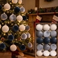 thumbnail image 2 of Christmas Tree Ornaments Velvet Balls, 15 Pack 2.4 Inch Shatterproof Neutral Hanging Ornaments for Christmas Xmas Decoration Indoor Holiday Decorations, 2 of 9