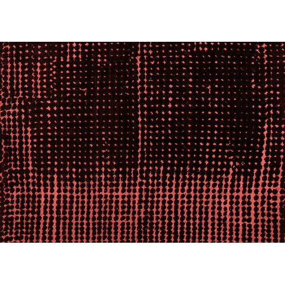 Ahgly Company Indoor Rectangle Oriental Red Modern Area Rugs, 5' x 7'