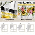 thumbnail image 5 of Sunflower Swag Curtains for Kitchen/Bedroom/Living Room, Pink Yellow Floral Elegant Pastoral Botanical Scalloped Curtains 63 Inch Long, Window Swag Topper Curtains Valances 2 Panels Set 36"x63", 5 of 8