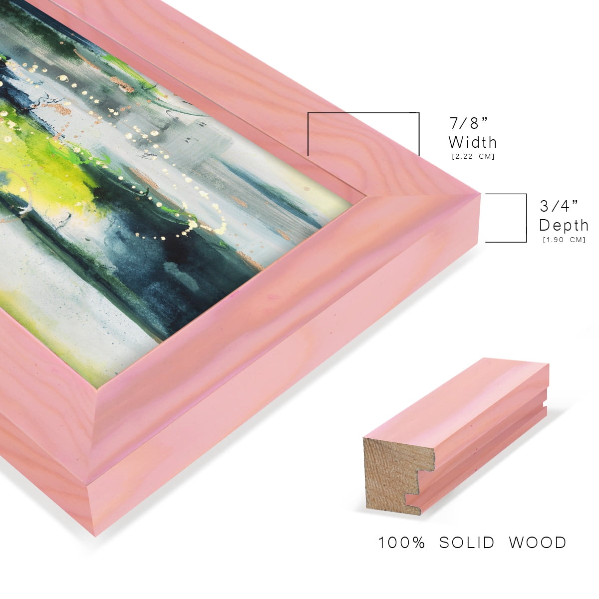 Treetops I - Framed Print w/glass - Sunset Pink