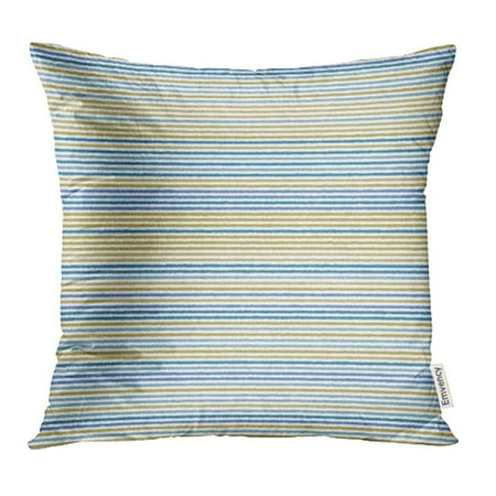 Yellow Gold Pillows YWOTA Colorful Abstract with Blue and Golden Strips Colored Geometric Pattern Yellow Color Pillow Cases Cushion Cover 20x20 inch ()