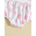 thumbnail image 6 of Bagilaanoe Newborn Baby Girl Rompers Floral Print Sleeveless Bodysuit 3M 6M 12M 18M 24M Infant Summer One Piece Jumpsuit, 6 of 9