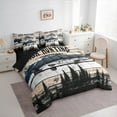 thumbnail image 2 of Manfei Fish Hunting Theme Bedding Comforter Set 7-Piece, Rustic Barn Door Queen Bedding Sets, Vintage Lake House Queen Sheet Sets, Lightweight Room Decor, 2 of 7