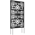 thumbnail image 1 of Outsunny 72" x 38" Metal Outdoor Privacy Screen, Black, 1 of 10