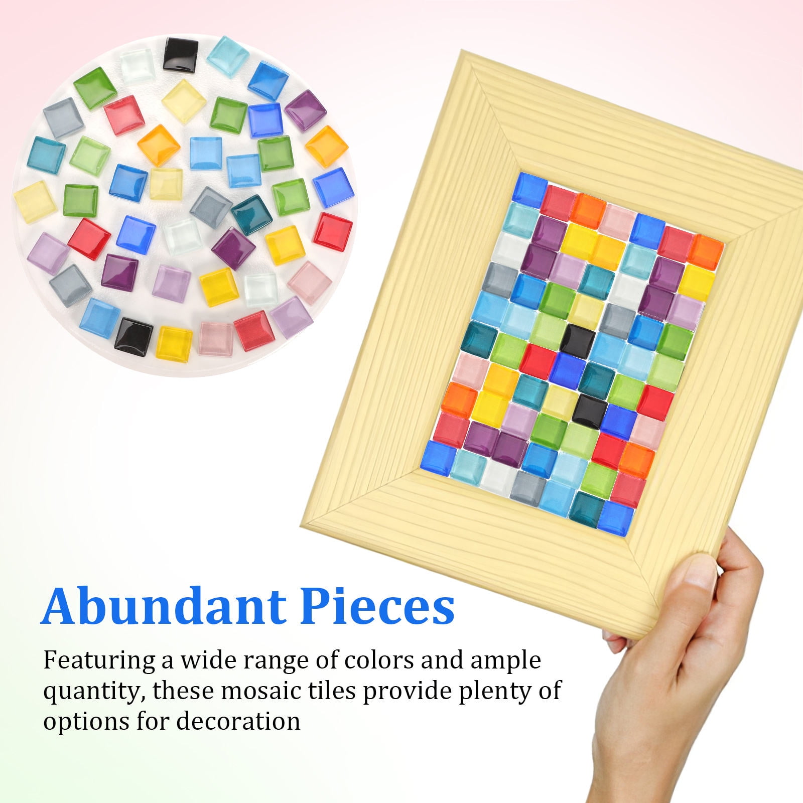 OUNONA Multi-Pattern Tiles for Stained Glass Art Projects with Versatile Designs and Easy Handling for Crafting