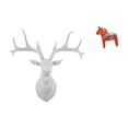 thumbnail image 1 of Cabeza de ciervo de resina bohemia y escultura sueca coleccionable, animal único para montar en la pared y figura artística para decoración del hogar, 1 of 8