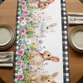 thumbnail image 5 of Table Runners 90 Inches Long Dress Scarves, Easter Bunny Farmhouse Coffee/Dining/Kitchen Table Runner for Living Room, Spring Daisy Flowers Rabbits Buffalo Plaid 13x90 Inch, 5 of 9