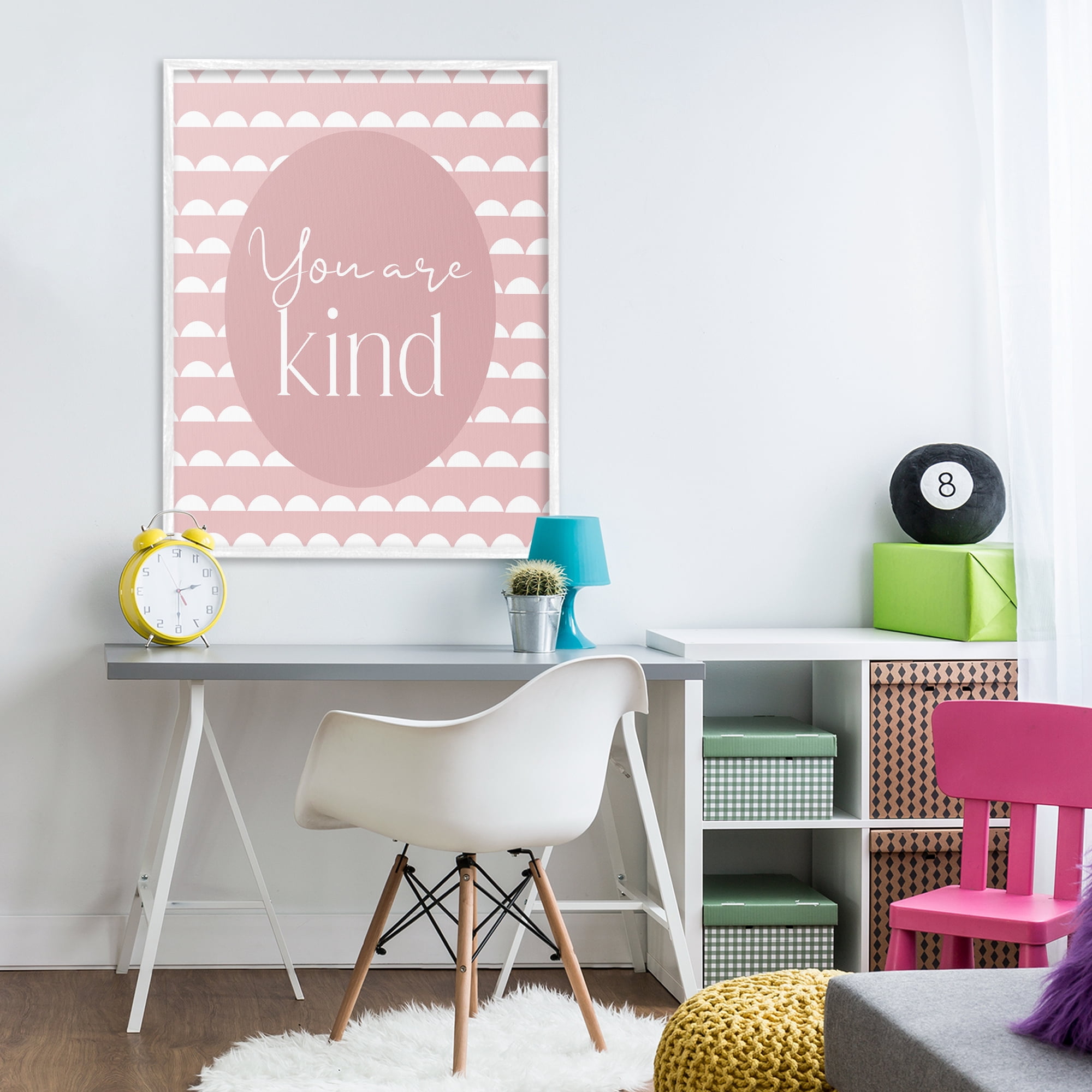 Stupell Industries You Are Kind Blush Pink White Framed Giclee Art, design by Christine Simpson Art