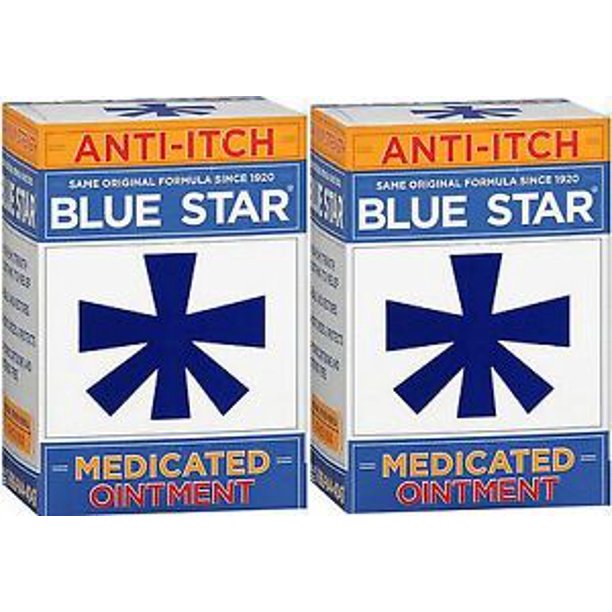 Blue Star Ointment For Ringworm / Eczema Itching 2oz ( 2 pack