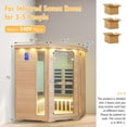 thumbnail image 3 of Costway 3-5 People Far Infrared Wooden Sauna Room for Home 240V with Bluetooth Speakers, 3 of 10