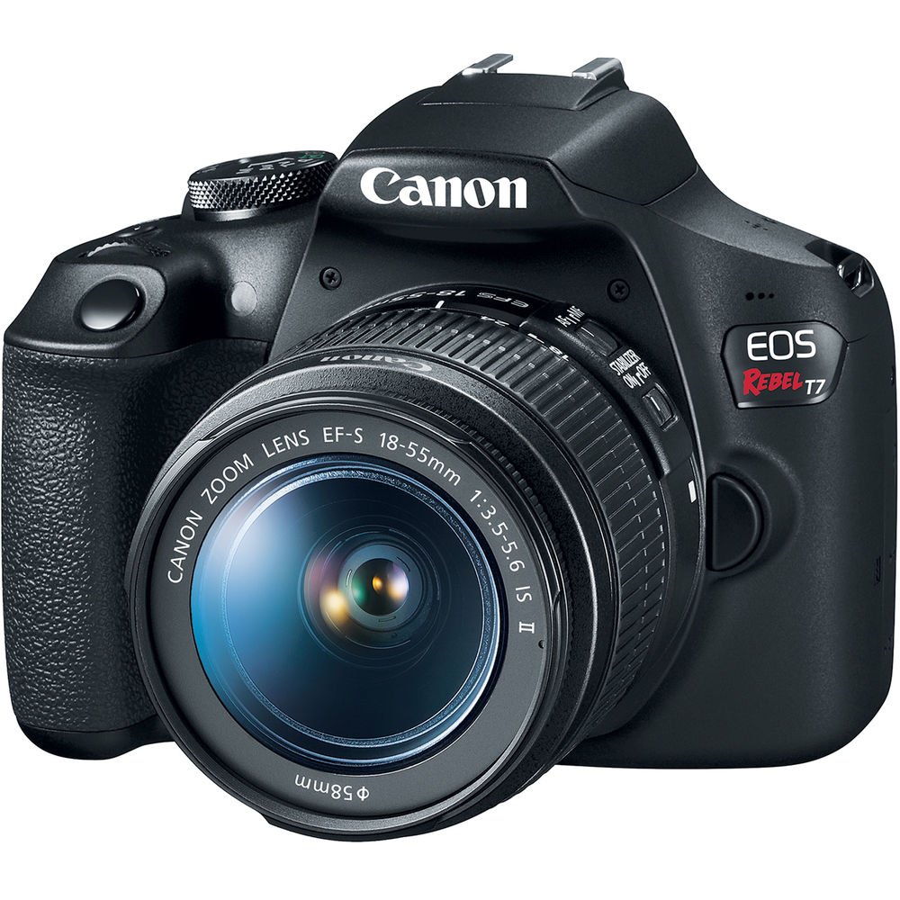 Canon EOS Rebel T7 DSLR Camera W/ 18-55mm and 75-300mm Lenses - Basic Bundle - image 4 of 8