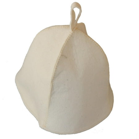 White Felt Hat - Felt Sauna Hat (White)