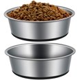 thumbnail image 1 of Comedero para perros de acero inoxidable con base de goma antideslizante, juego de 2 comederos antideslizantes para perros, comedero de acero inoxidable para comida o agua, comedero para mascotas., 1 of 5