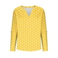 thumbnail image 6 of Women's Long Sleeve Tops 2026 Trendy Polka Dot V Neck Pullover Shirts Spring Causal Loose Fit Tunic Dressy Blouse, 6 of 7