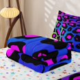 thumbnail image 5 of Erosebridal Neon Rainbow Leopard Zipper Queen Comforter Set with Fitted Sheet and 2 Pillowcases,Hot Pink Blue Cheetah Spot Gradient Zipper Bedding Set For Girls,Colorful Stars Reversible,4 Pieces, 5 of 7
