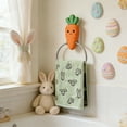 thumbnail image 4 of Large Jacquard Bath Towel with Bunny Design, Oversized Cotton Face and Body Towel, Soft Absorbent Yarn Dyed for Bathing and Washing, 1-Pack, 4 of 6