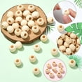thumbnail image 7 of 400pcs 12mm Natural Wood Beads Wooden Macrame Beads Small Unfinished Large Hole Round Ball Smooth Loose Spacers Findings Accessories, 7 of 7