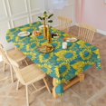 thumbnail image 3 of Blue Yellow Sunflower Pattern Rectangle Tablecloth 60"x120",Waterproof Polyester Rectangle Table Cloth, Wipeable Spillproof Polyester Tablecloth for Dining, Camping, Indoor and Outdoor, 3 of 6