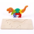 thumbnail image 2 of Rompecabezas para niños de 3 a 5 años, paquete de 3 rompecabezas de dinosaurios, juguetes para niños de 3 años, juguetes para niños de 2 a 4 años, regalos para niños y niñas de 3 años, rompe, 2 of 4