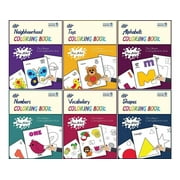 SBB Kindergarten Clip-art Drawing Book Box [Set of 6 Books] [Shapes, Toys, Neighborhood, Alphabets, Numbers & Vocabulary]