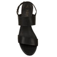 thumbnail image 3 of Melrose Ave Women's Faux Leather Two Strap Block Heel Sandals, 3 of 6