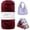 Black+Maroon Red, variant on Wool Yarn for Crocheting, 150g/273yds, Soft Plush Multicolor Hand Knitting Chunky Crochet Bag, Hats, Blankets, Pillow Case, Home Decor, DIY Crafts (Black) Black 150g - 273 Yards