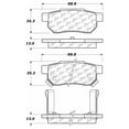 thumbnail image 2 of Centric Parts 300.03740 Semi Metallic Brake Pad with Shim, 2 of 4