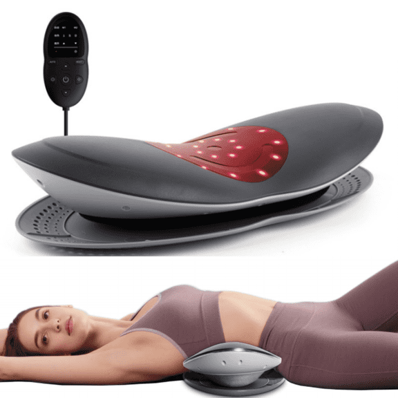 Electric Lumbar Traction Belt Dynamic Airbag Traction Three-Level Heating & Vibration Massage Lower Back Pain Relief Wonder Dual-Use for Office & Home