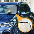 thumbnail image 4 of Foldable Car Windshield Sunshade UV Sun Visor Protector Blocks UV Rays Keeps Vehicle Cool 53x23.5 Inch Long-haired Green-eyed Cat, 4 of 8