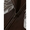 thumbnail image 4 of VISgogo Sudaderas con Capucha para Mujer Sudaderas, Chaqueta de Estilo Suelto con Cierre de Cremallera y Patrón de Mariposa de Manga Larga VISgogo moda, 4 of 5