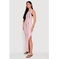 thumbnail image 2 of Women's Crochet Shadow Stripe Side Slit Maxi Dress, 2 of 3