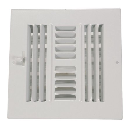 Zoro Select 4mjh3 8 X 8 Sidewall Ceiling Register 4 Way White