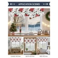 thumbnail image 6 of Valances for Windows Watercolor Farm Red Flowers Rod Pocket Short Curtain for bathroom living room bedroom Pine Fruit Country Floral 1 Panel 42x12in, 6 of 7
