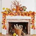thumbnail image 5 of Fall Garland Decor - 68.9" Pumpkin & Maple Leaf Hanging Vine for Fireplace & Staircase, 5 of 7