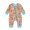 Orange, variant on Musuos Newborn Baby Zip Up Jumpsuit 3M 6M 12M 18M Hat Boots Cactus Print Round Neck Long Sleeve Romper Spring Fall Bodysuits