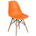 thumbnail image 7 of BizChair 2 Pack Orange Plastic Chair with Wooden Legs, 7 of 7