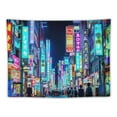 thumbnail image 5 of GOSMITH  Japan Shinjuku Kabuki-cho Night Tapestry Punk Japanese Tokyo Billboards District City Art Wall Hangings for Living Room Bedroom Dorm Man Cave Background, 5 of 7