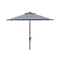 thumbnail image 2 of SAFAVIEH Outdoor Collection Iris Fashion Line 11-Foot Round Umbrella Navy/White, 2 of 6