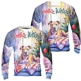 thumbnail image 3 of Watercolor Hello Winter Pitbull Chill Christmas Welcome All Over Print 3D Sweatshirt Unisex Merch Terrier Dog Lover - 00016, 3 of 6