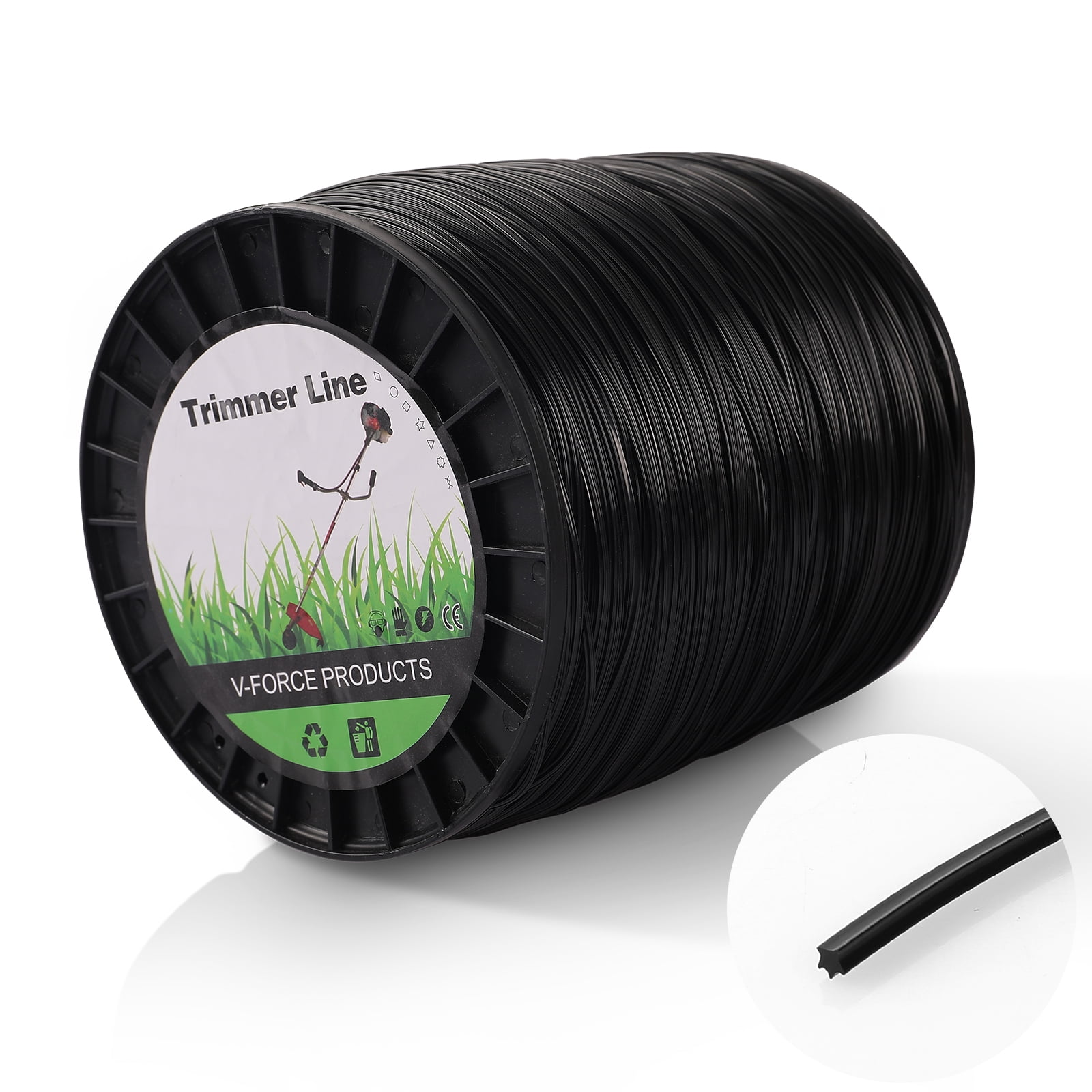 Autoez Trimmer Line 5lb .095 Heavy Duty String Trimmer Line Commercial