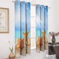 thumbnail image 3 of Sunshine Beach Starfish Window Blackout Curtain 3d Printed Blackout Curtain Bedroom Living Room Hotel Window 2 Panel Shade, 3 of 6