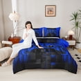 thumbnail image 4 of Castle Fairy Red Video Game Queen Comforter Set,Stripes Gamepads Bedding Comforter Set, 4 of 8